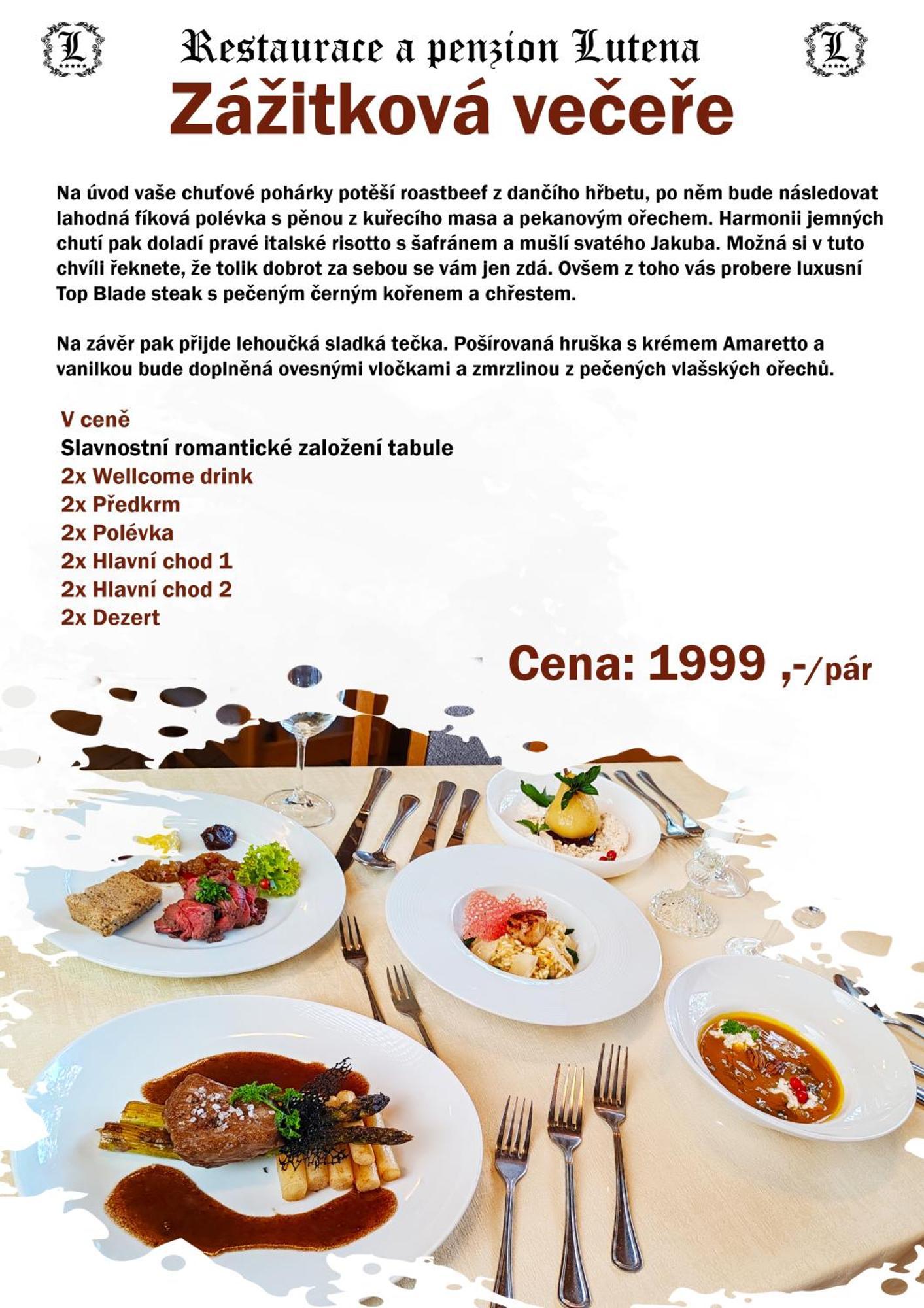 Restaurace A Penzion Lutena Dolni Lutyne Ngoại thất bức ảnh